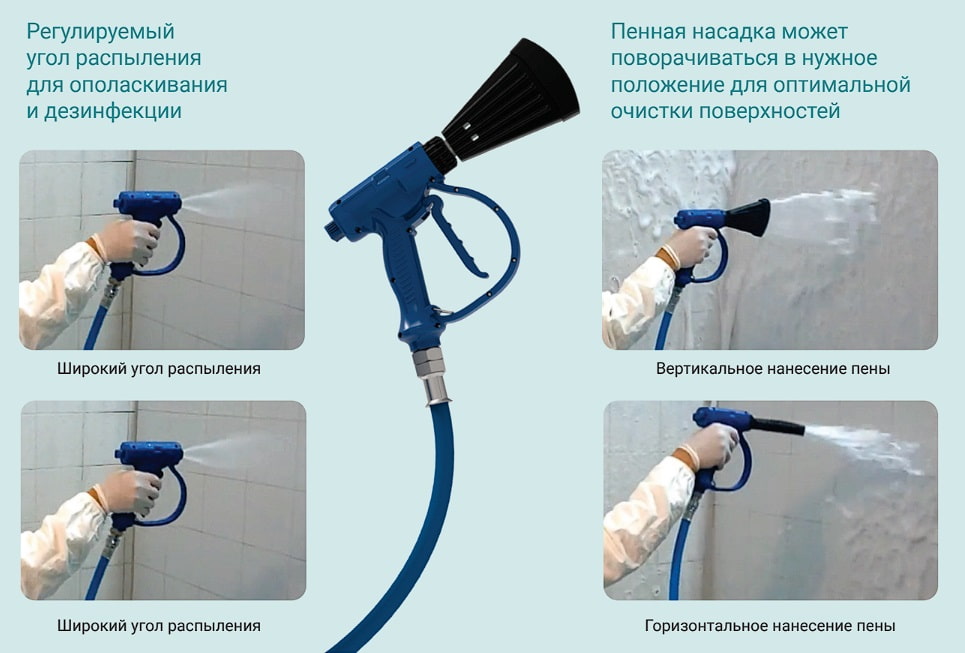 Пистолет и пенная насадка Пистолет и пенная насадка